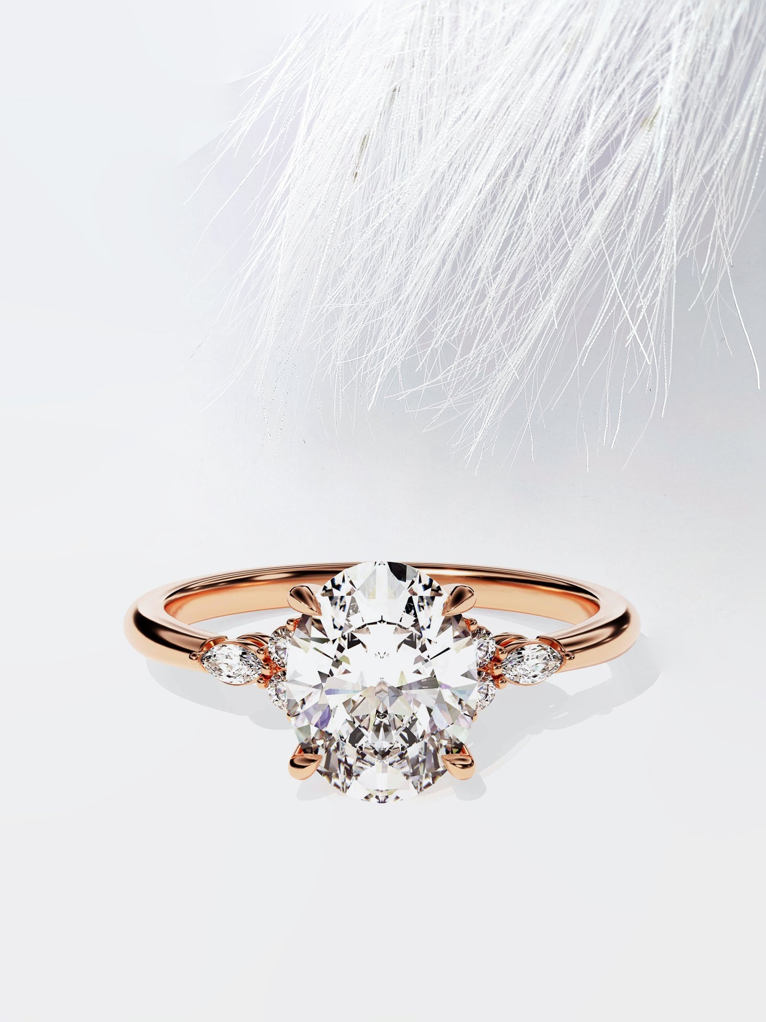 Unique Oval Engagement Ring