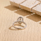 Elegant Oval Diamond Ring with Bezel Setting