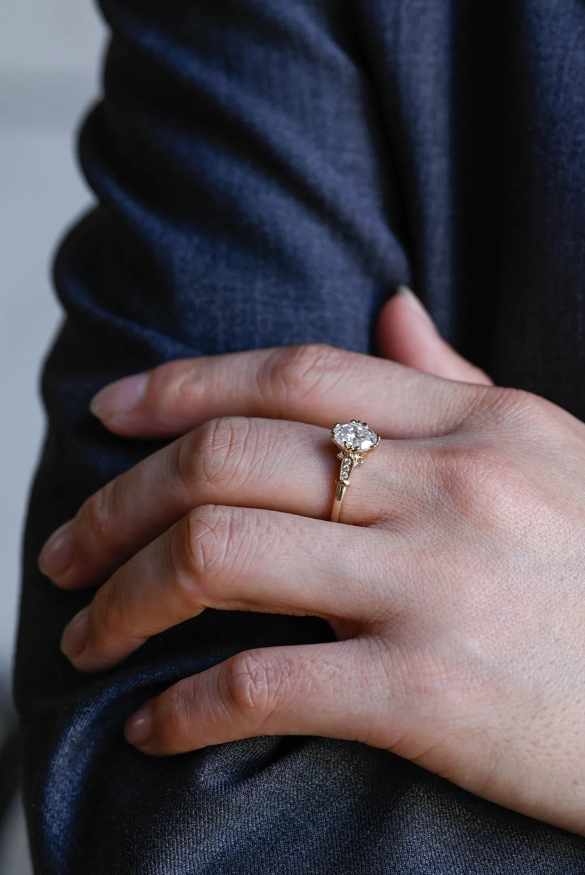 Oval Diamond Vintage Ring