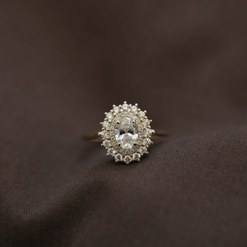 Oval Halo Bridal Ring