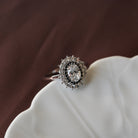 Elegant Oval Halo Engagement Ring