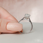 Pave Band Engagement Ring