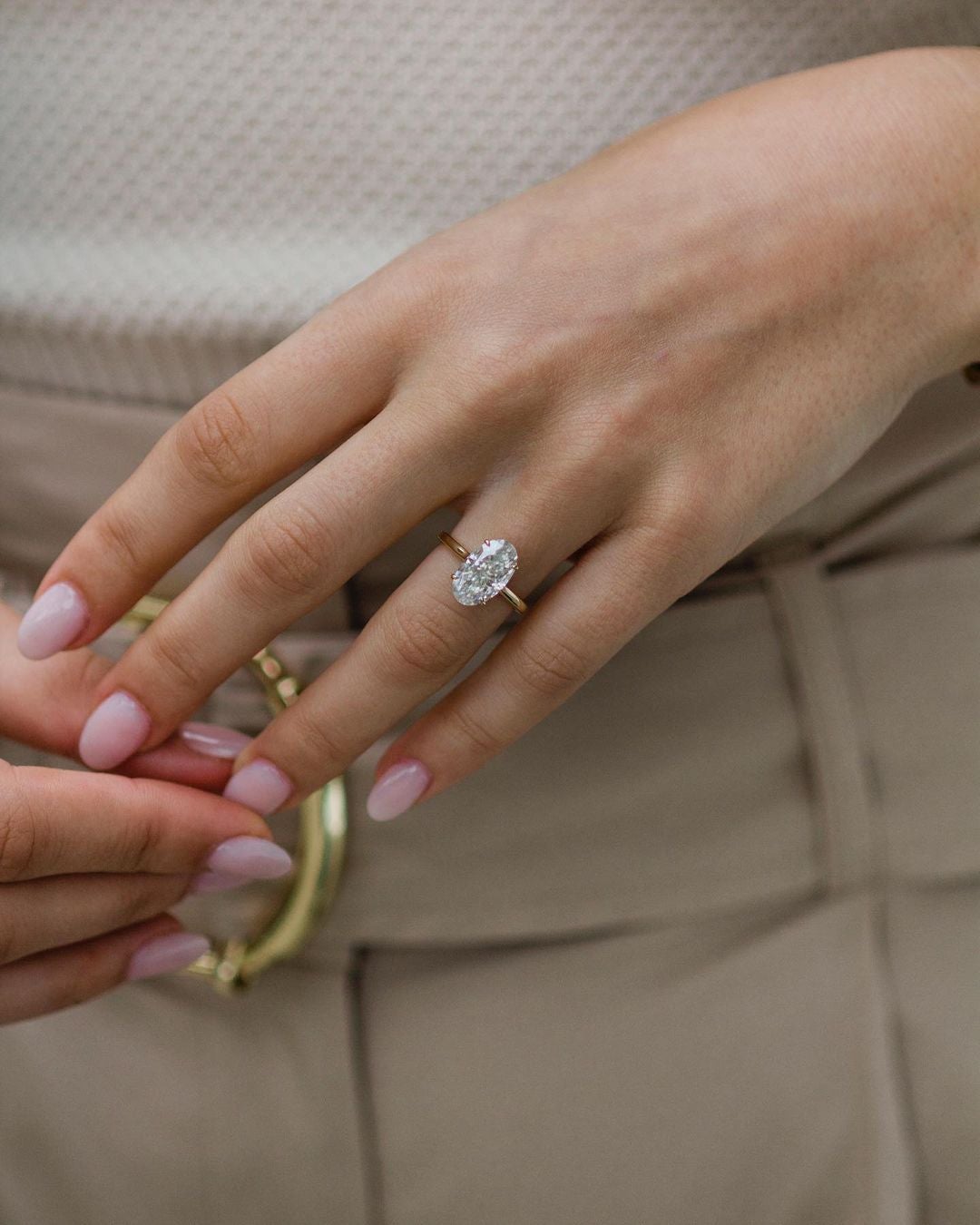 Oval Shape Solitaire Ring