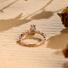 bridal pear pavé engagement ring USA