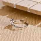 1ct moissanite cluster engagement ring radiant cut