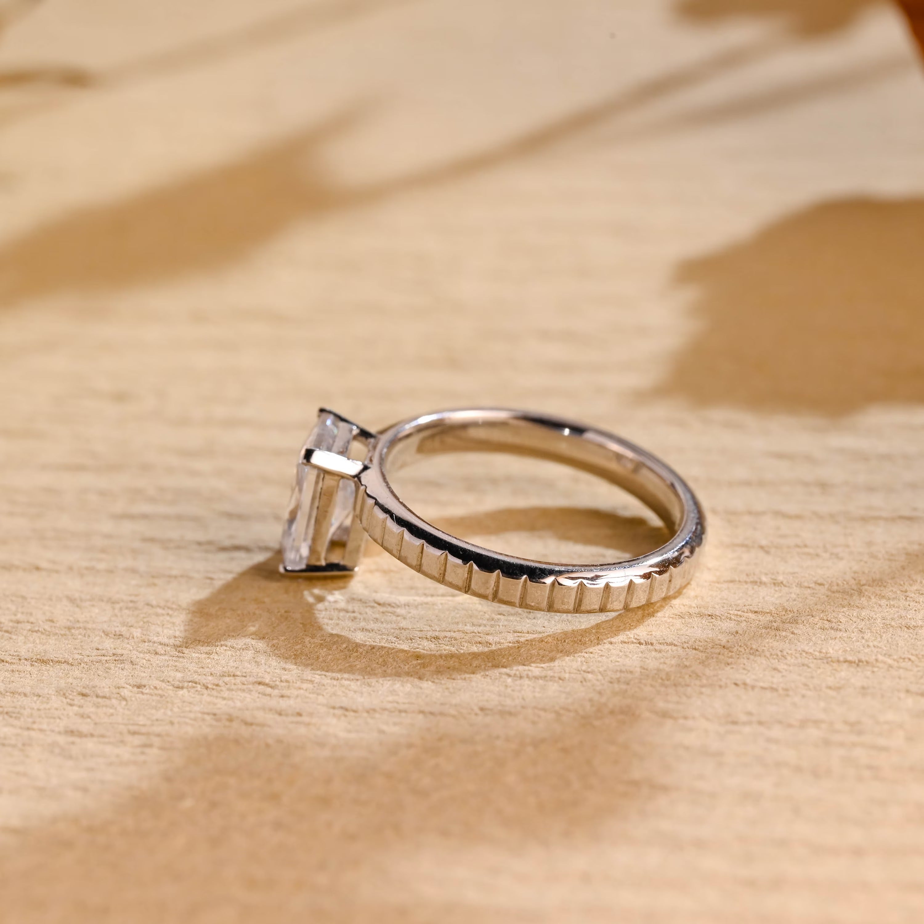 1ct moissanite engagement ring solitaire radiant cut