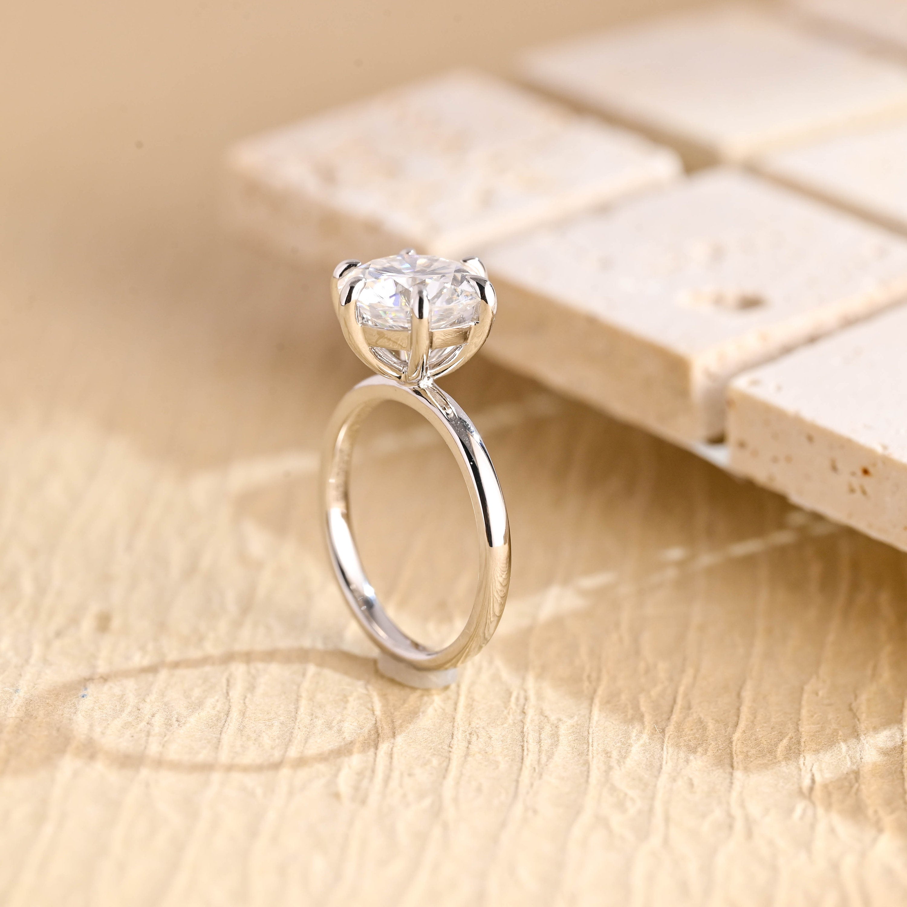 Classic Moissanite Engagement Ring