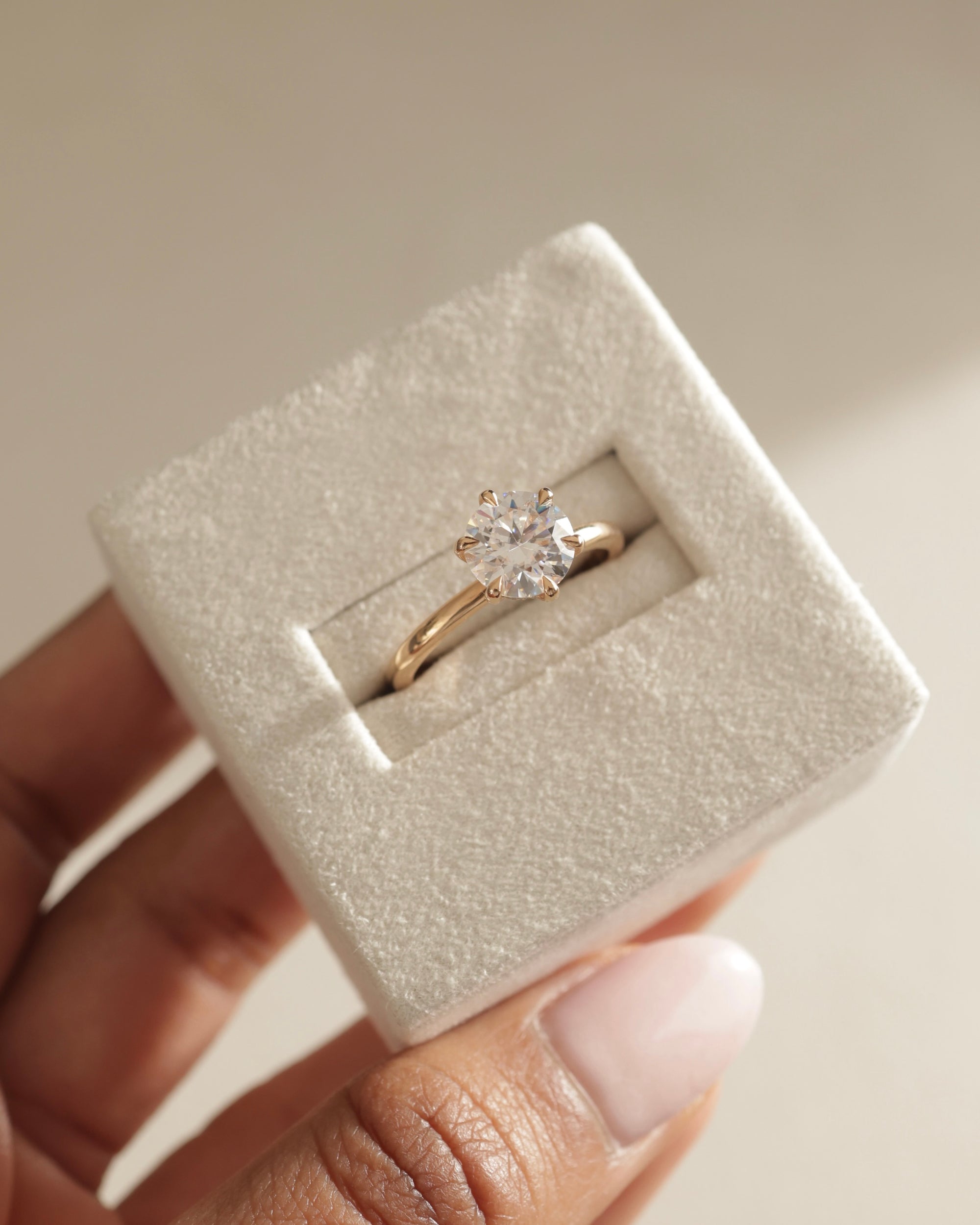Round Hidden Halo Ring