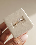 Round Hidden Halo Ring