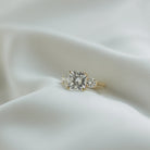 Cushion Cut Three Stone Ring