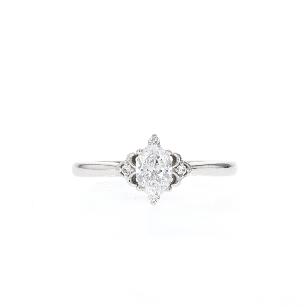 1.20CT Oval Solitaire Vintage Moissanite Diamond Engagement Ring