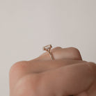 1.20CT Oval Hidden Halo Moissanite Diamond Engagement Ring