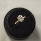1.20CT Oval Hidden Halo Moissanite Diamond Engagement Ring