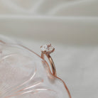 1.20CT Oval Hidden Halo Moissanite Diamond Engagement Ring