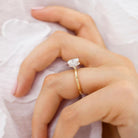 Elongated Cushion Cut Moissanite Ring