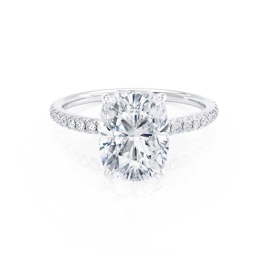 Elongated Cushion Cut Moissanite Ring