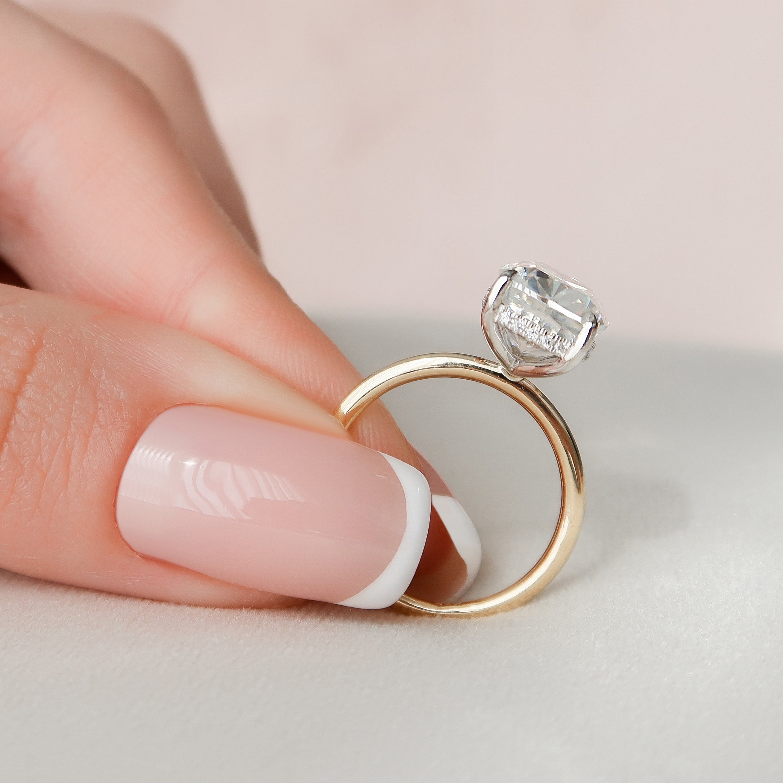 Elongated Cushion Solitaire Ring