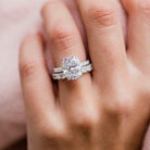 Cushion Cut Pave Engagement Ring