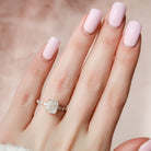 Hidden Halo Moissanite Engagement Ring