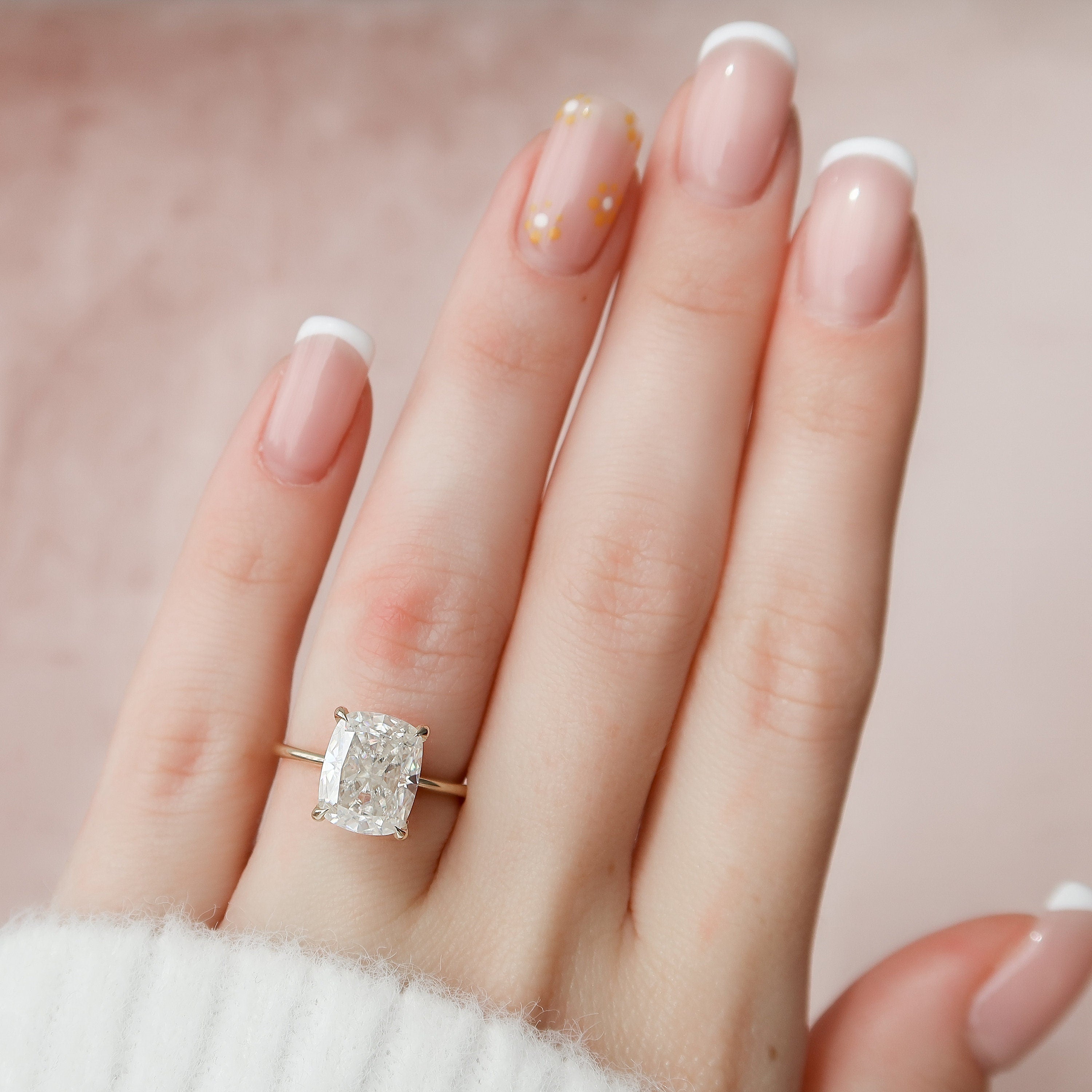 Hidden Halo Moissanite Ring