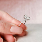 Elongated Cushion Cut Moissanite Ring