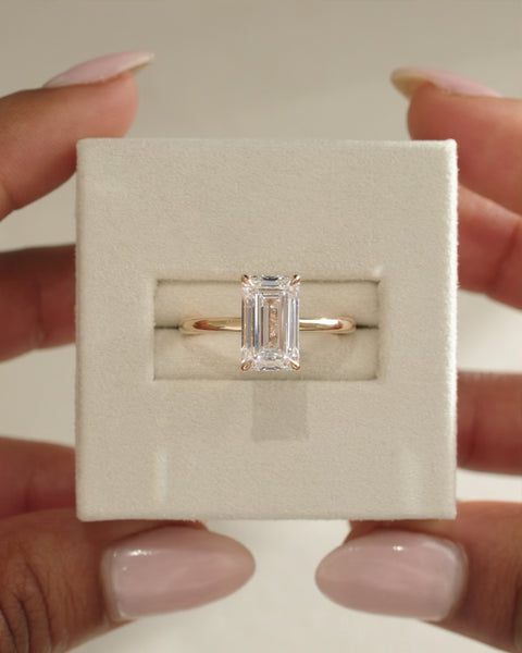 Hidden Halo Moissanite Ring