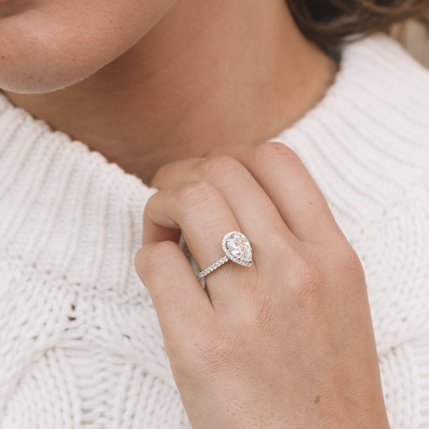 Four Prong Moissanite Ring