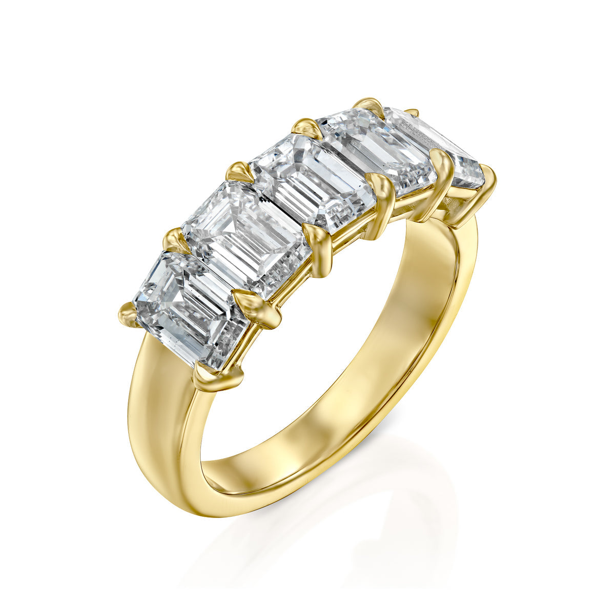 Emerald Cut Diamond Band
