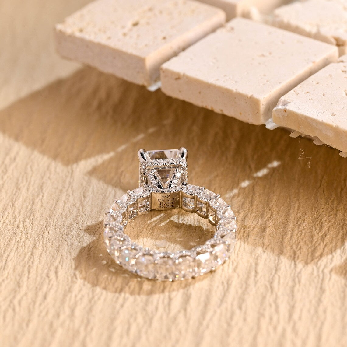 Emerald Pave Engagement Ring
