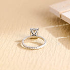 Pave Moissanite Engagement Ring