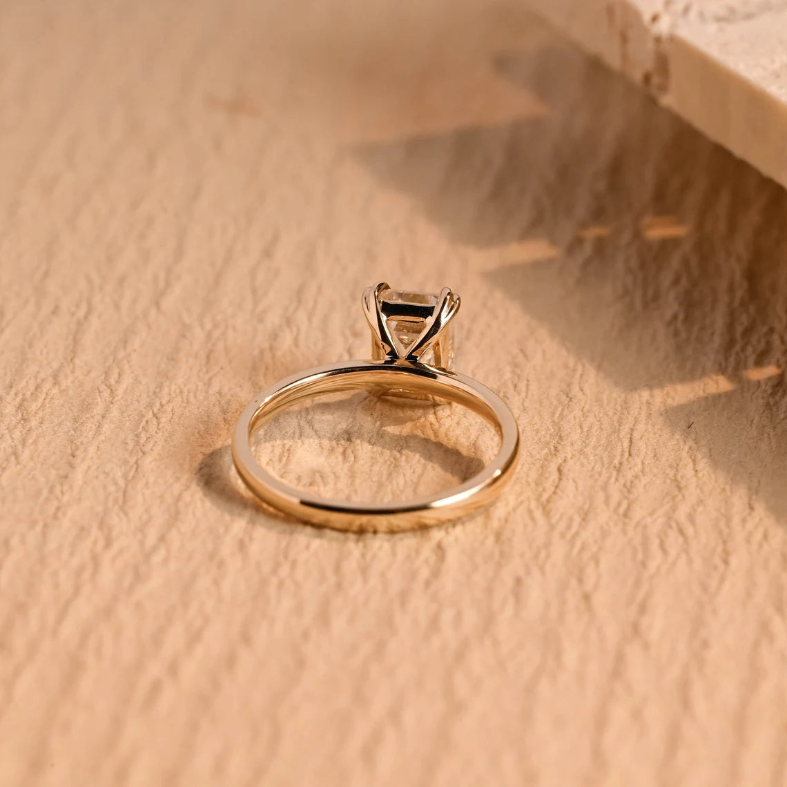 Diamond Solitaire Moissanite Ring
