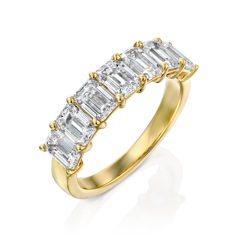 Emerald Cut Diamond Wedding Band