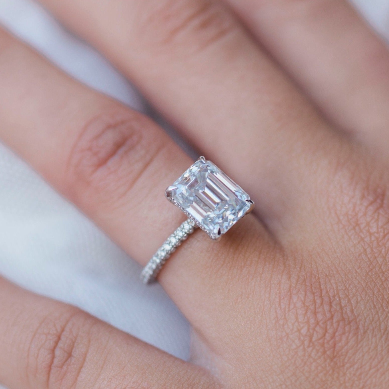 Hidden Halo Moissanite Ring