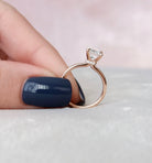 Emerald Cut Moissanite Engagement Ring
