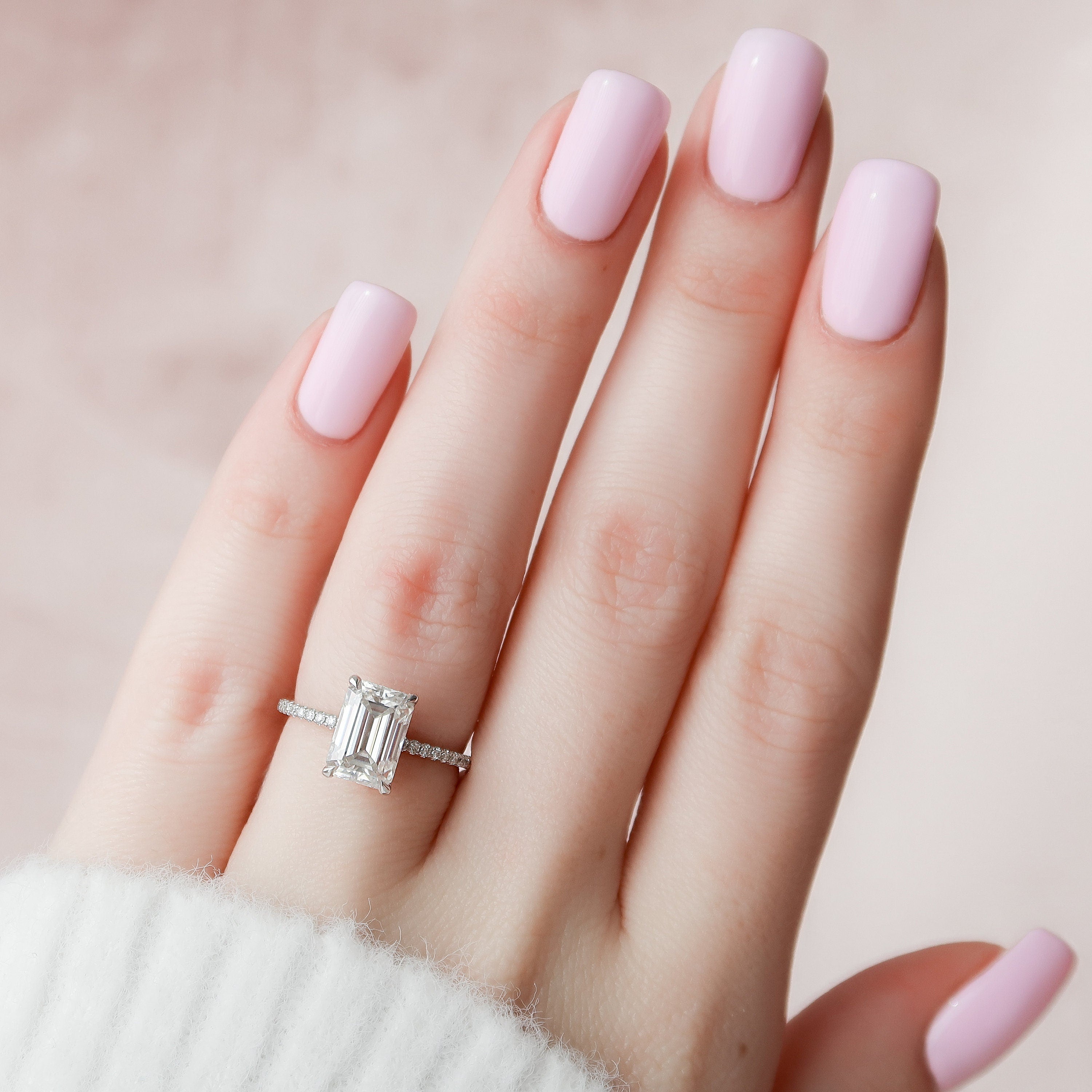 Hidden Halo Moissanite Ring