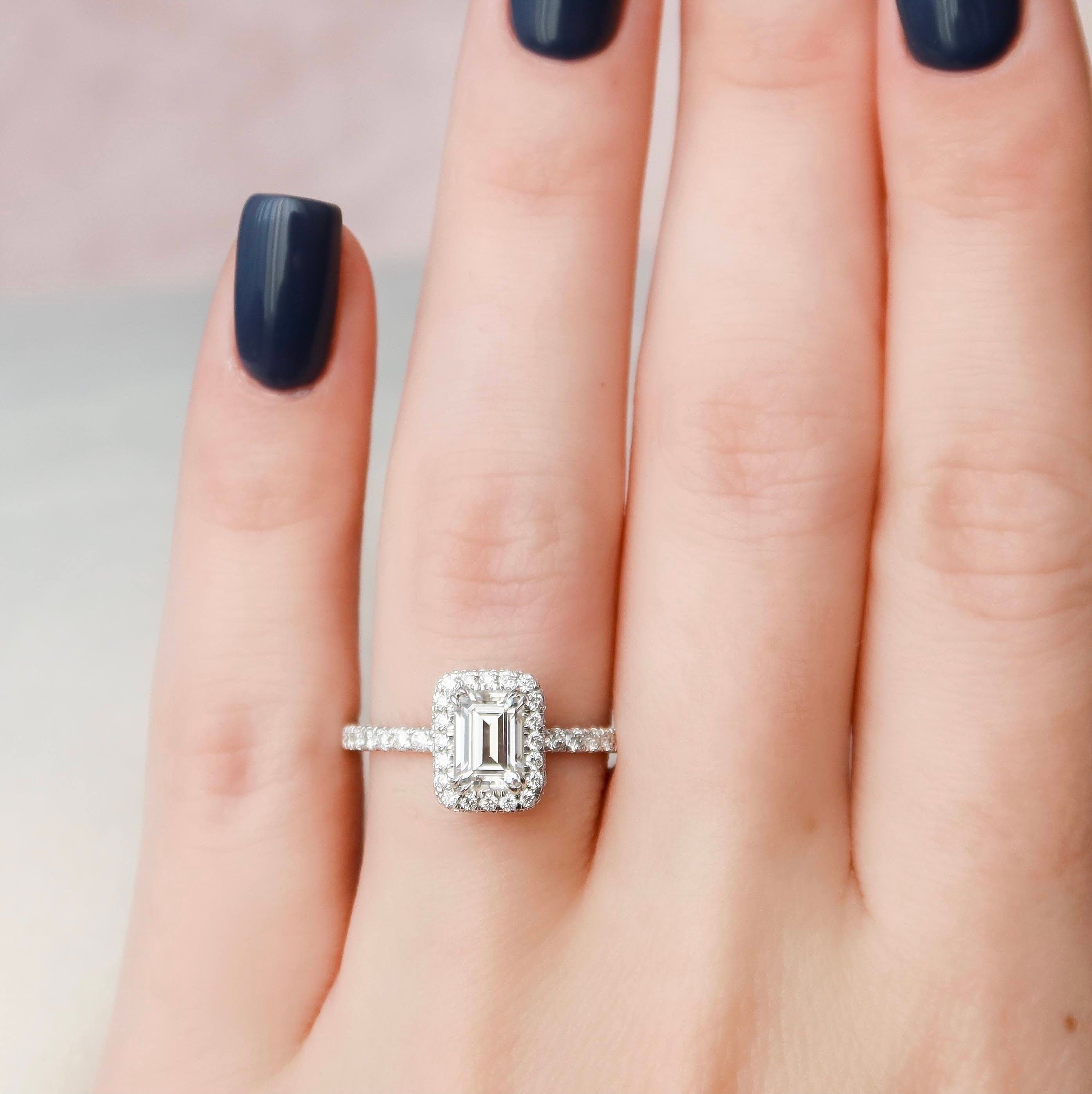 Hidden Halo Moissanite Ring