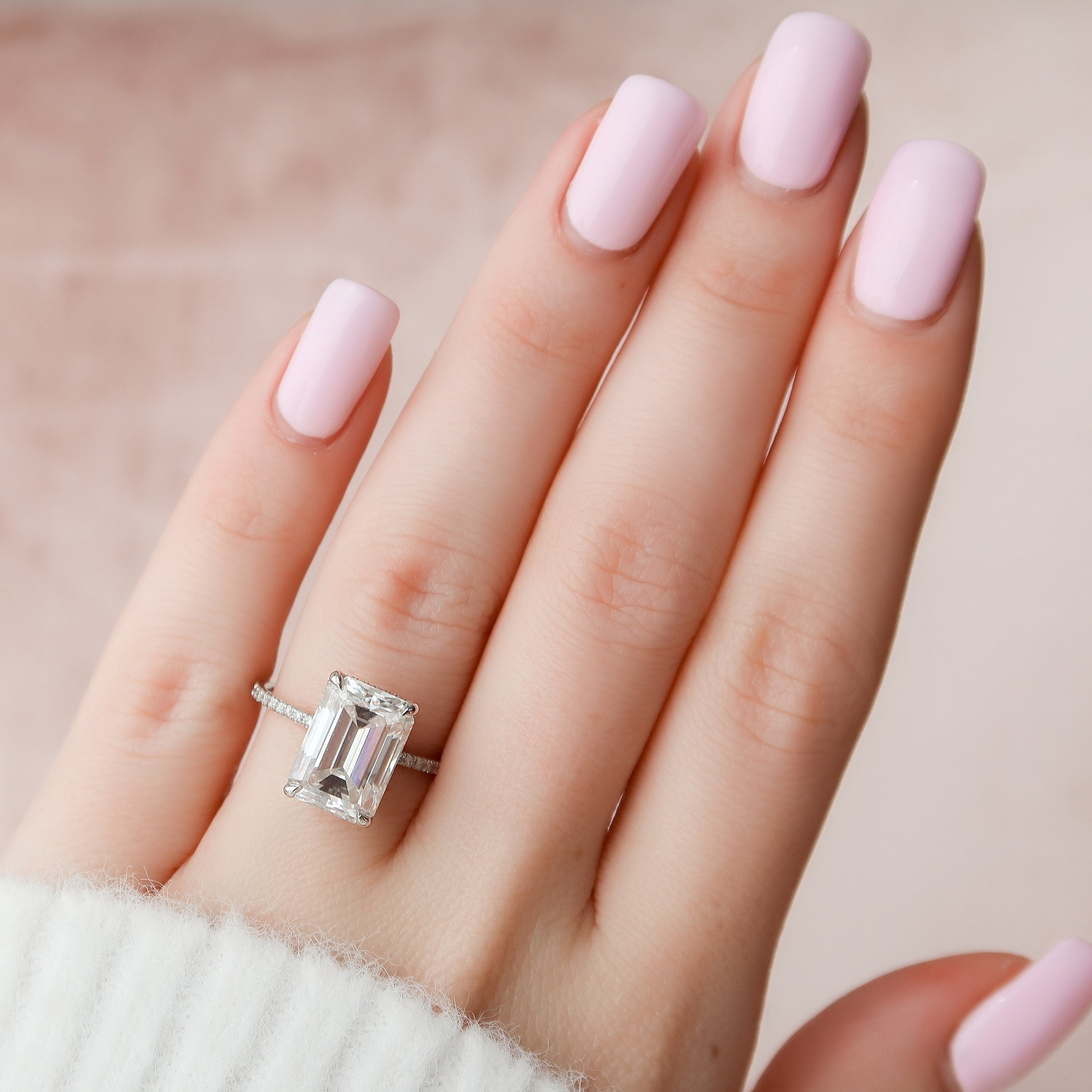 Hidden Halo Moissanite Ring