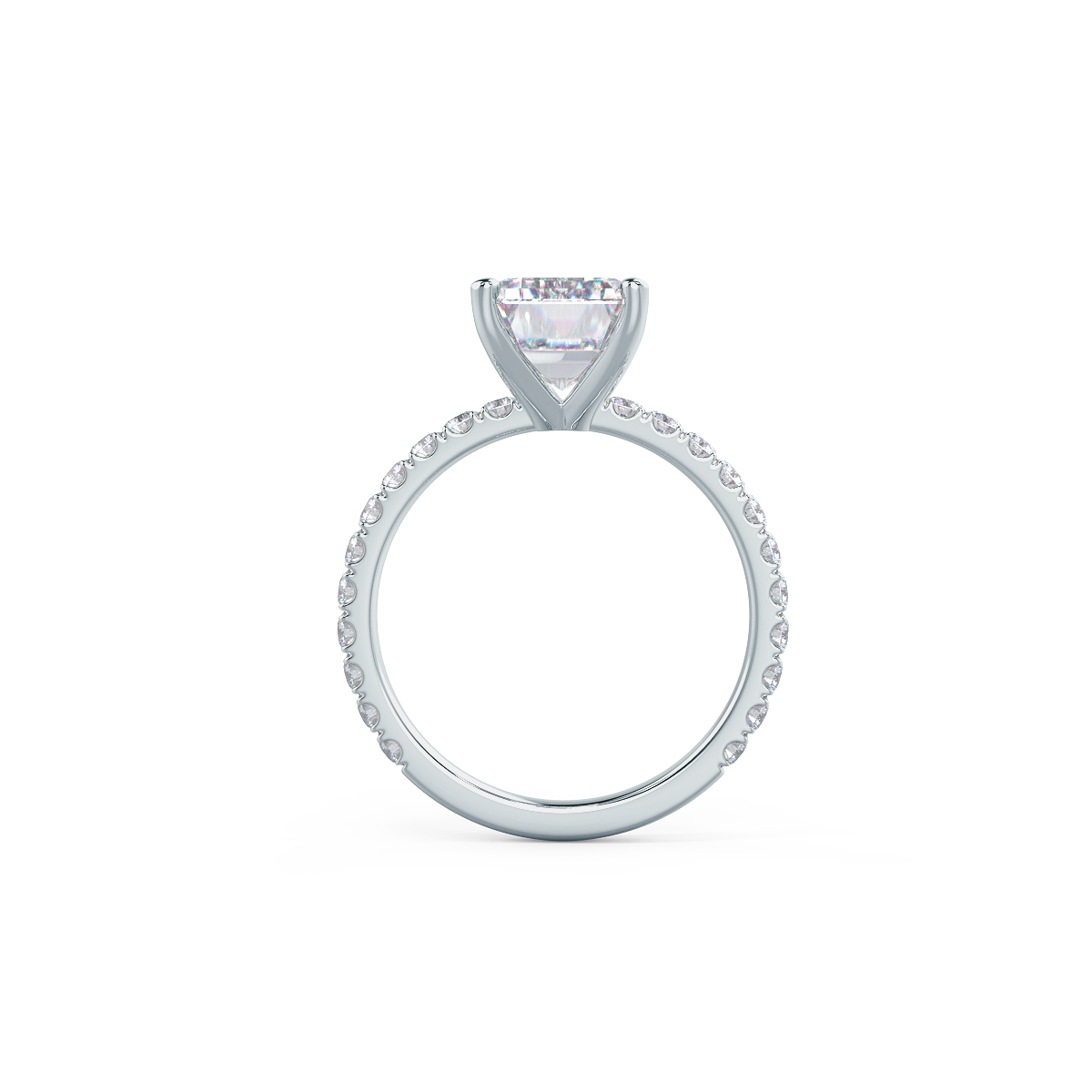 Pave Diamond Engagement Ring