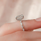 Pave Band Engagement Ring