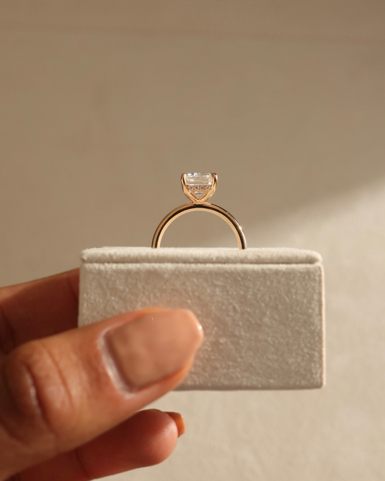 Diamond Solitaire Moissanite Ring