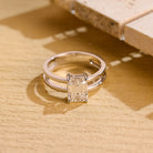 Emerald Cut Moissanite Ring