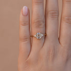 Emerald Cut Three Stone Engagement Ring