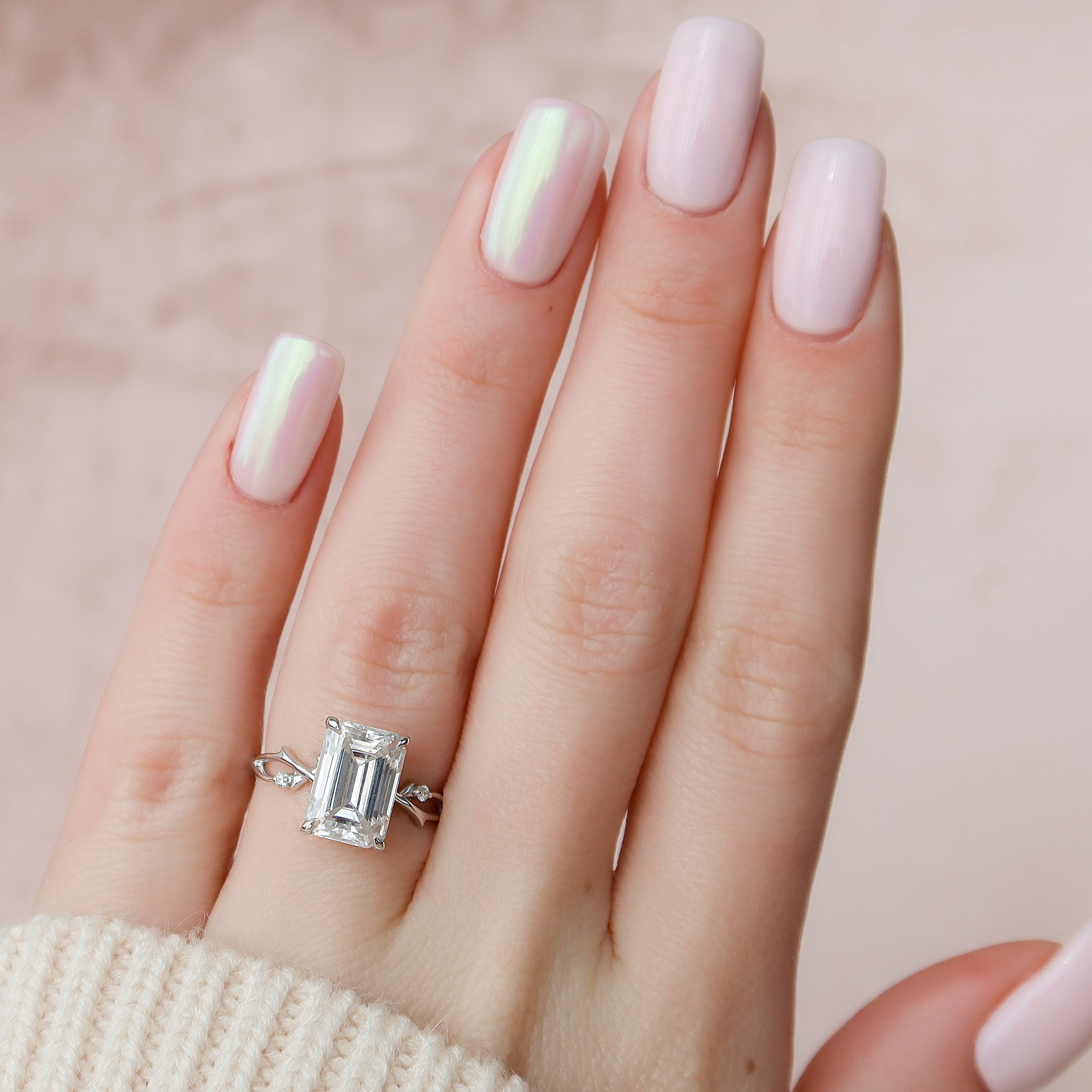 Twig Moissanite Engagement Ring