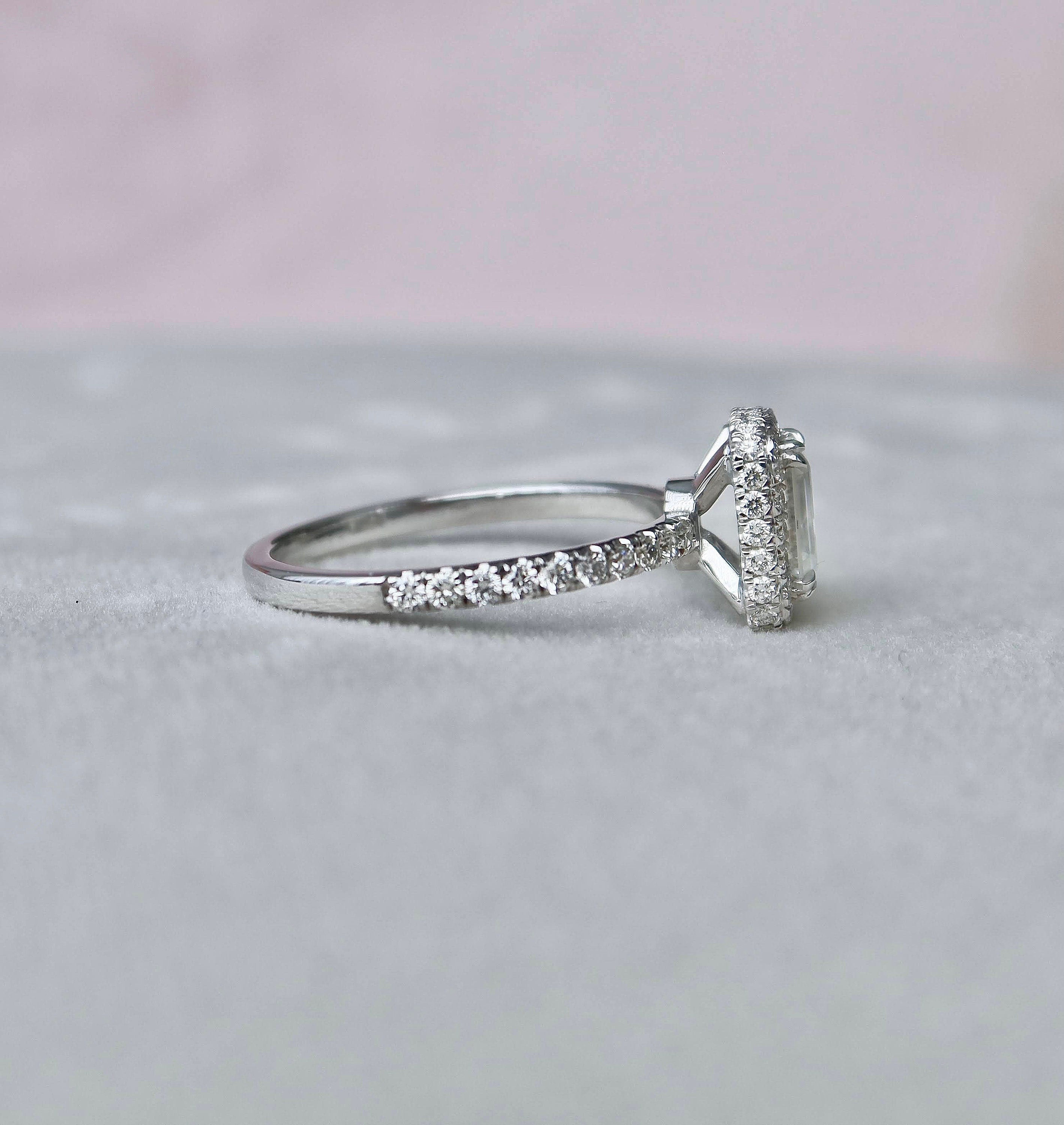 Hidden Halo Engagement Ring