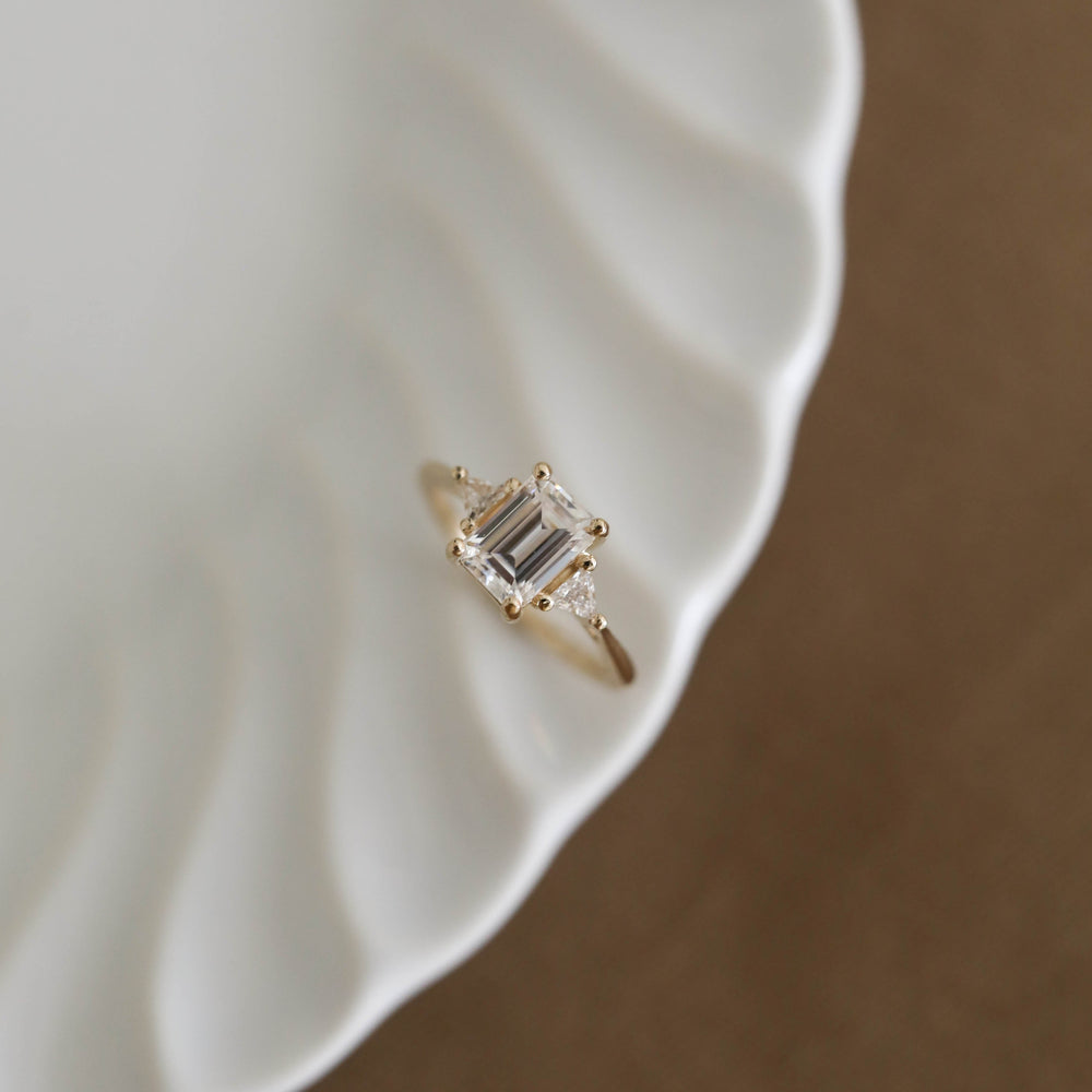 Emerald Shape Engagement Ring