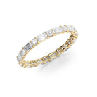 Emerald and Round Diamond Eternity Band