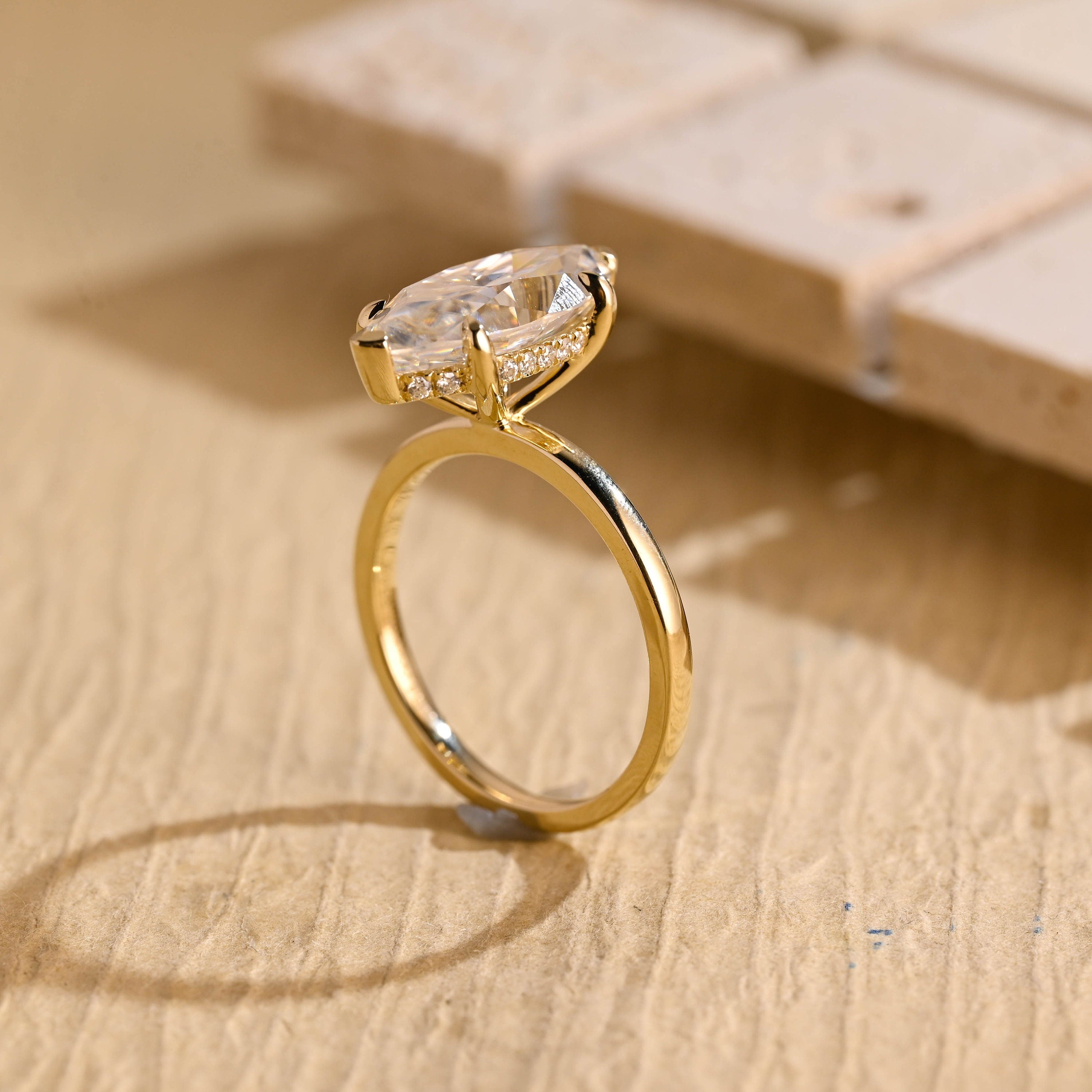 Hidden Halo Engagement Ring