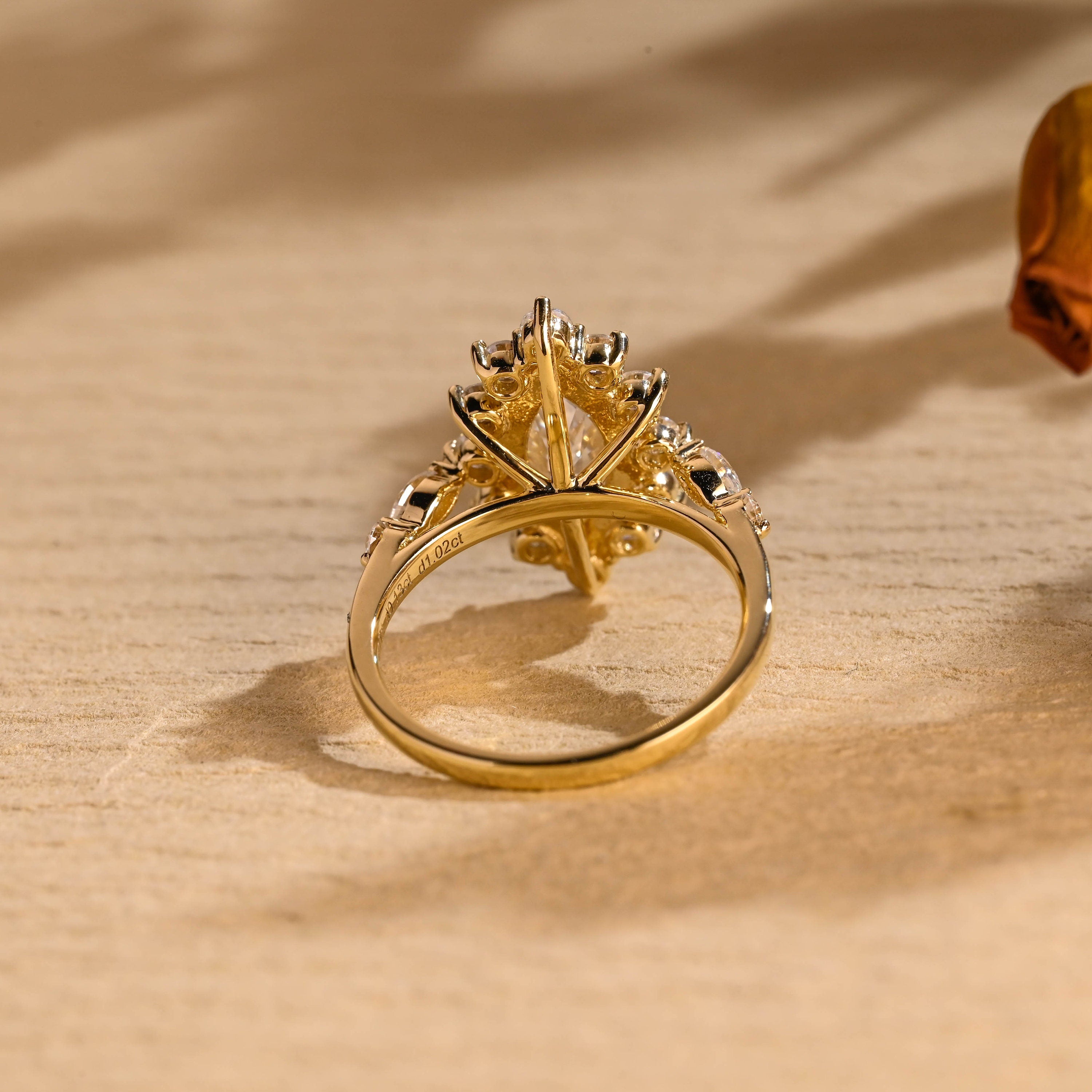 White Gold Marquise Moissanite Ring
