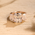 White Gold Radiant Moissanite Ring