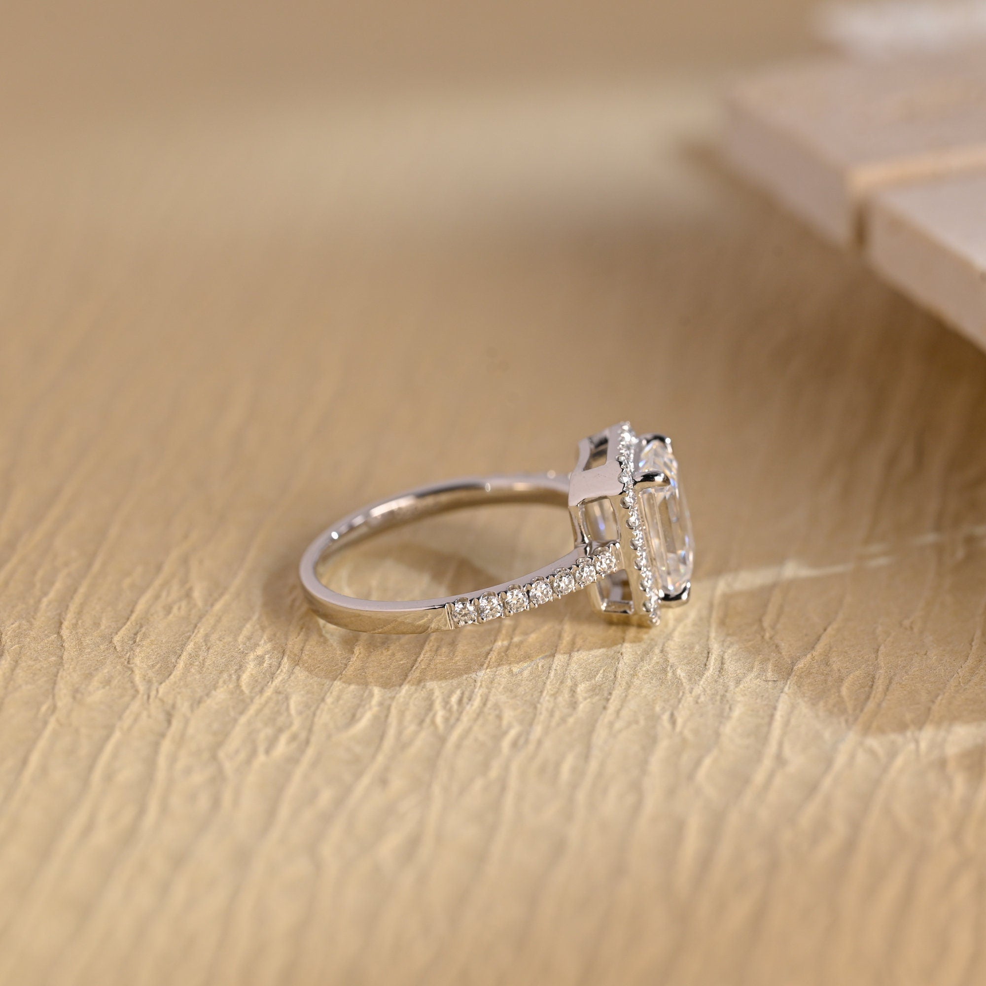 Shop Halo Moissanite Engagement Rings USA